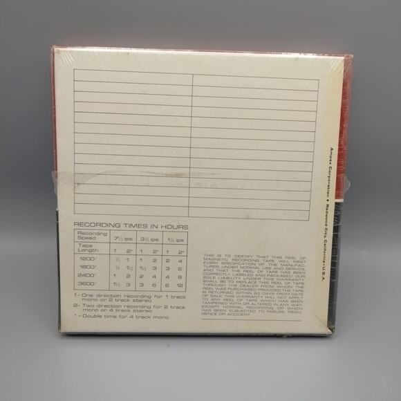 *SEALED* NOS AMPEX 641 Reel-To-Reel Recording Tape 1/4” - Picture 2 of 3